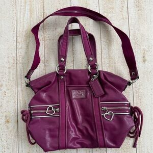 Coach Magenta Leather Shoulder Bag